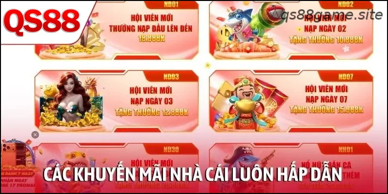 Các khuyến mãi nhà cái luôn hấp dẫn
