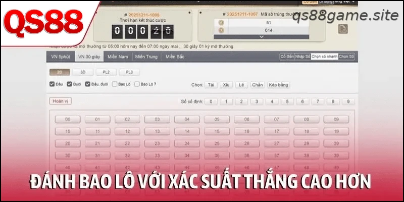 Đánh bao lô với xác suất thắng cao hơn thông thường